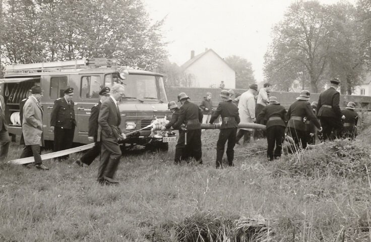 Übung der Flechtorfer Wehr Anfang der siebziger Jahre