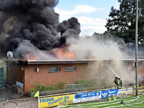 Brand des Sportheims am 27. August in Groß Brunsrode